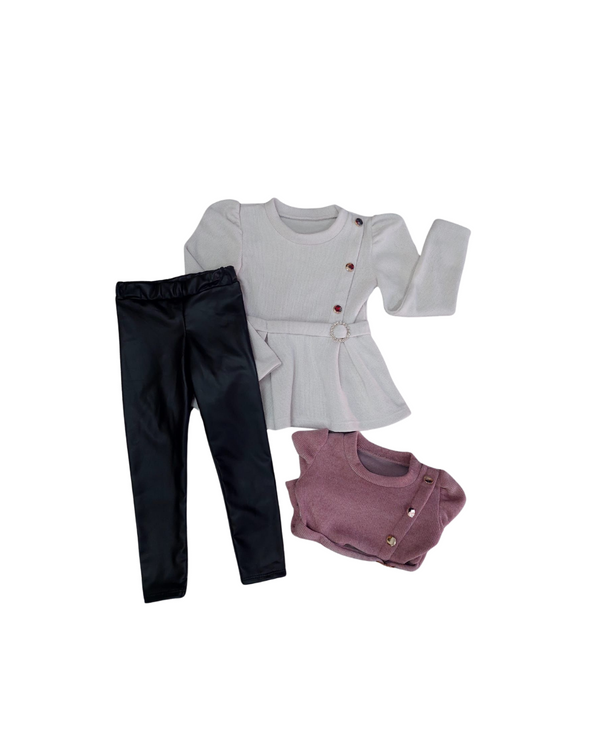 Conjunto Elegante de Leggings com Camisola