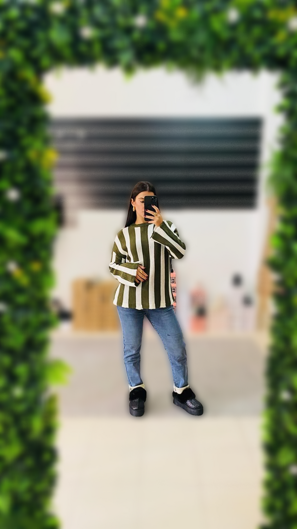 Malha de Riscas 'Cozy Lines'