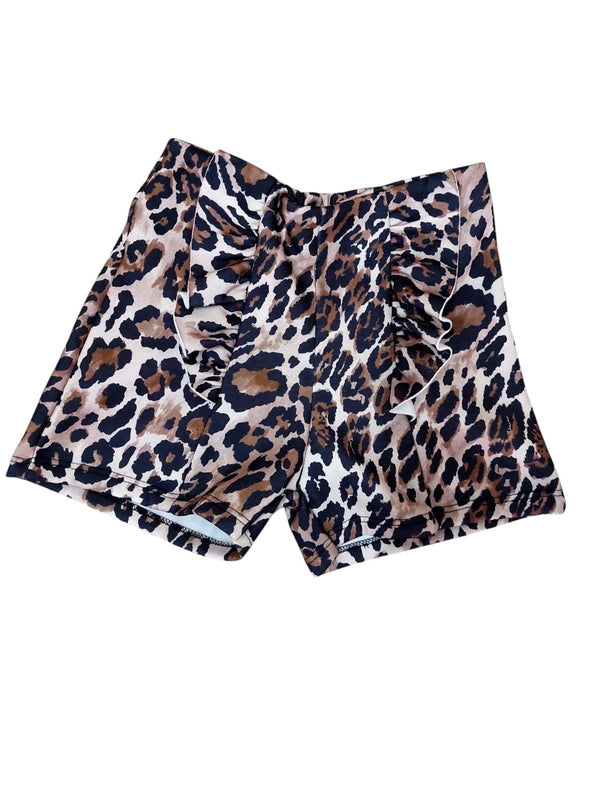 Calções Elegantes com Padrão de Leopardo